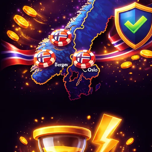 Norgeskart med oversikt over lovlige nettcasinoer